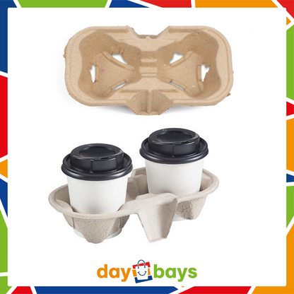 Kaffeebecher To Go Cup Carrier für 2 Becher – Papier, 22 × 12 × 4 cm
