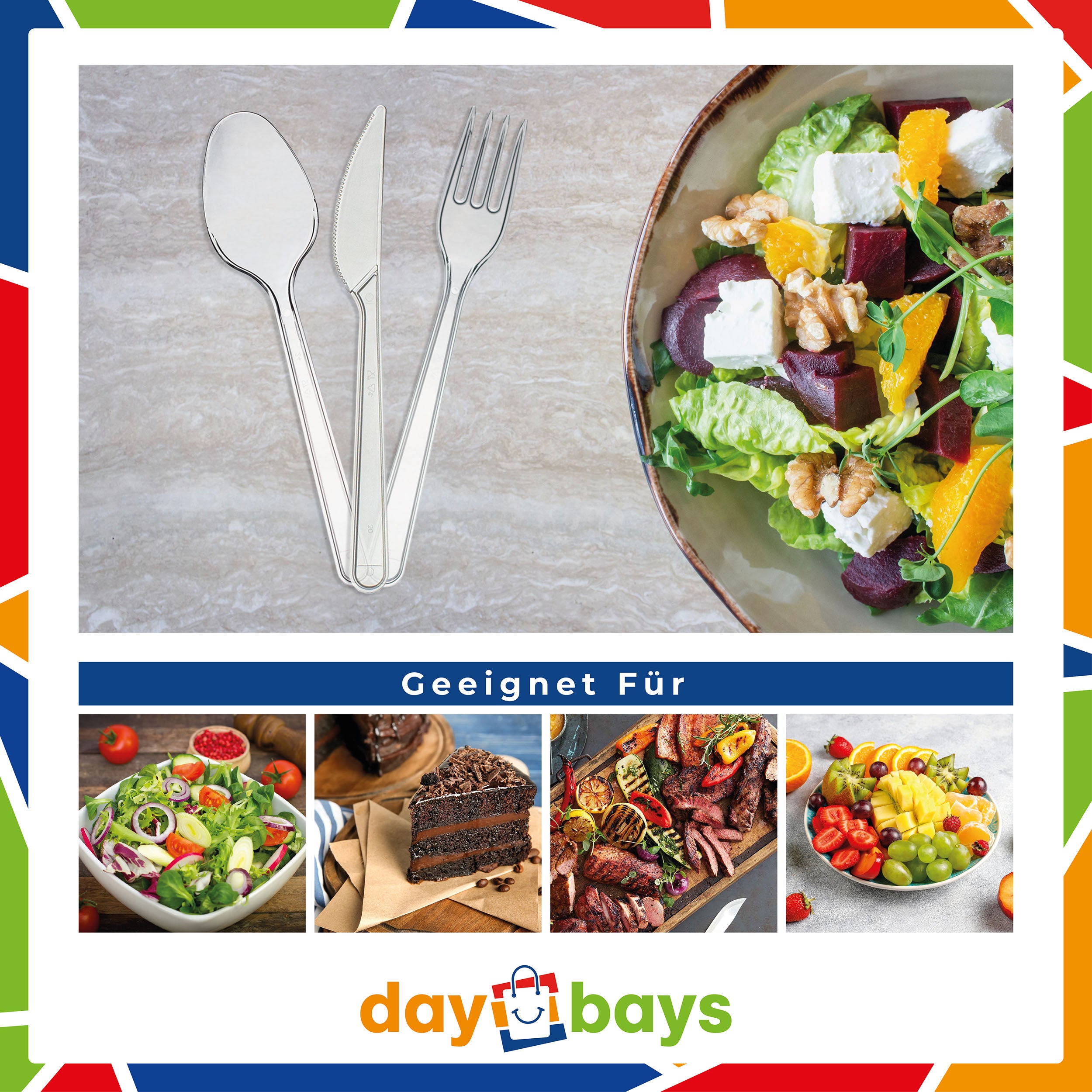 DayBays Plastikbesteck Premium 3&