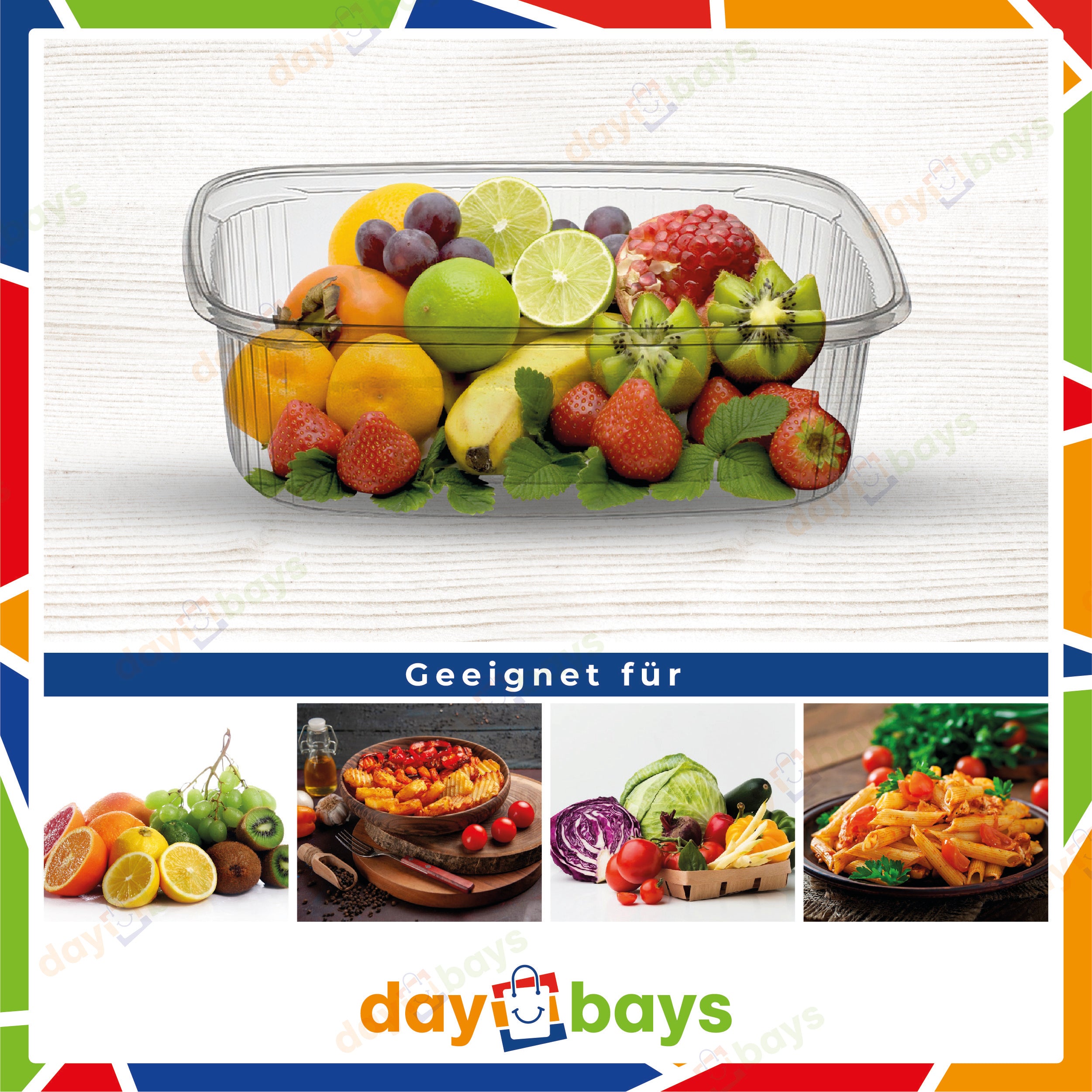 Feinkostbecher PP 500 cc. 108x81x102 mm eckig Kombi-Verpackung inklusive passende Deckel