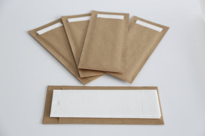 DayBays Bestecktaschen mit farbiger Serviette (Grün) 330x330 mm 2-lagig 1/8 Falz