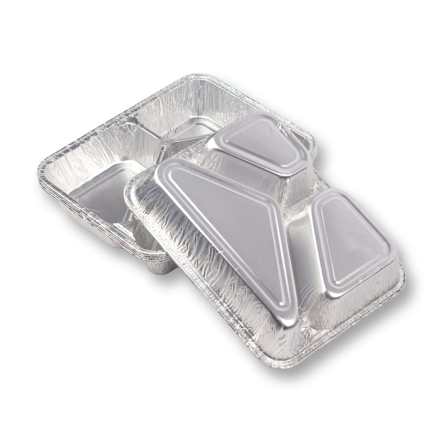 alu-menüschalen R881-760G 3-geteilt 765 ml flach 227x177x30 mm (350+235+180cc)