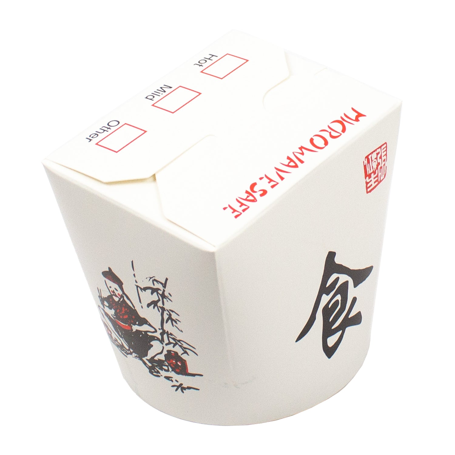 asiabox 16 OZ 500 ml Papier+PE-beschichtet mit Druck Motiv &quot;Thank You Enjoy&quot; Rund Weiß