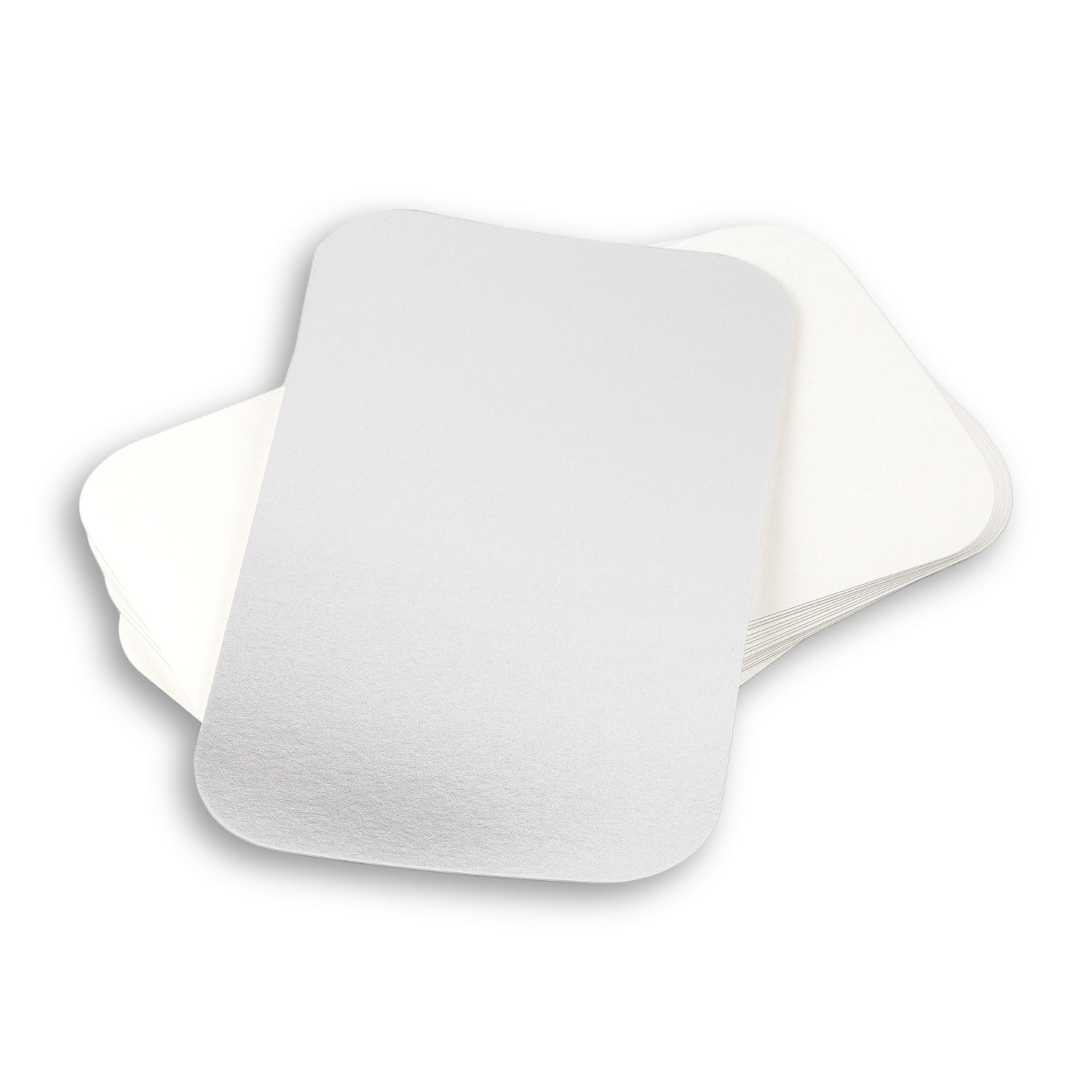 Deckel für Aluschale R65-650L aus Pappe mit aluminiumbeschichtetes Material 215x125 mm Rechteckig