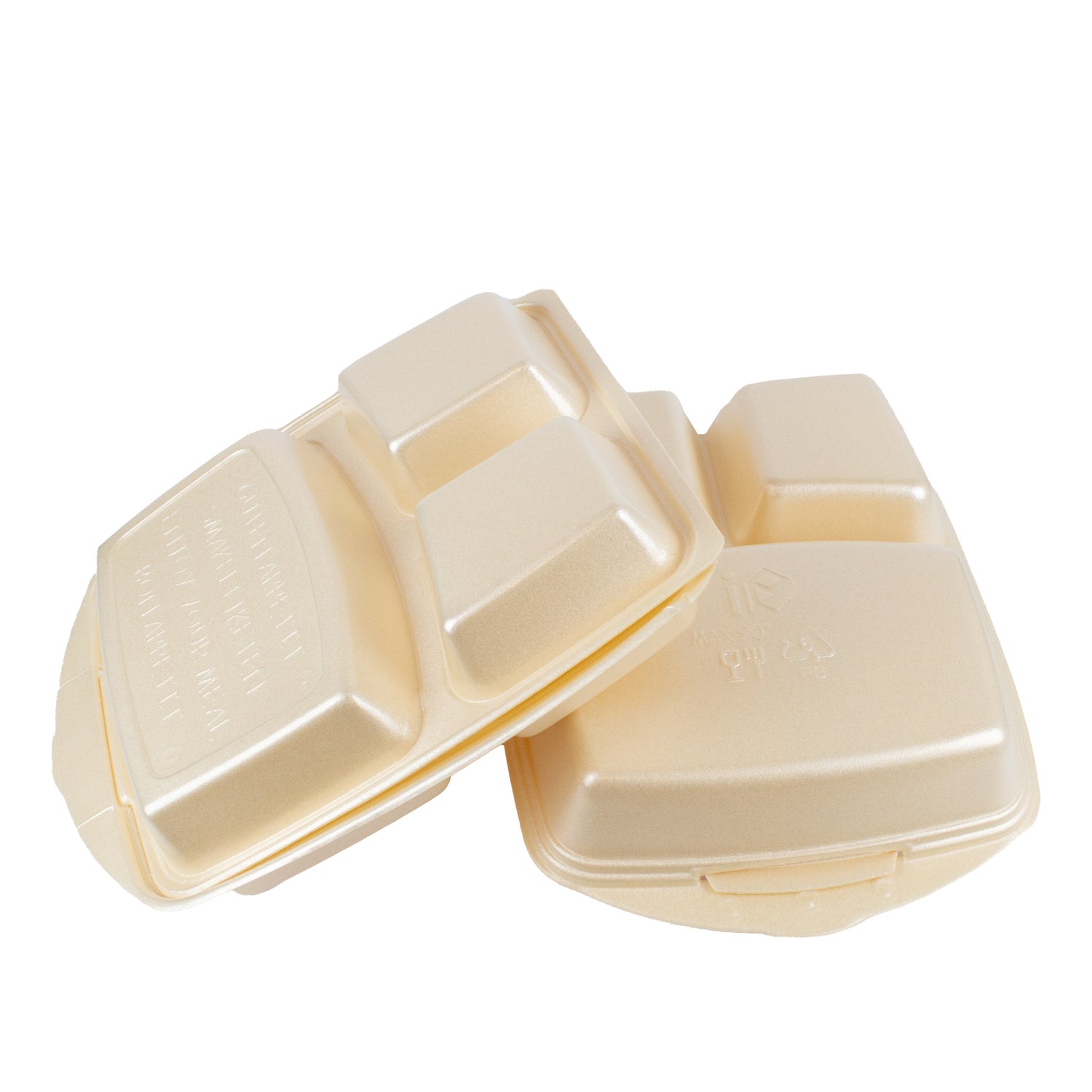 dinner box 3 teilig 220x285x75 mm Champagner laminiert 