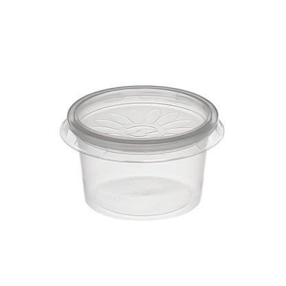 dressingboxx (Saucecup) 50cc. 75x24 mm Kombi-Verpackung Transparent inklusive passende Deckel