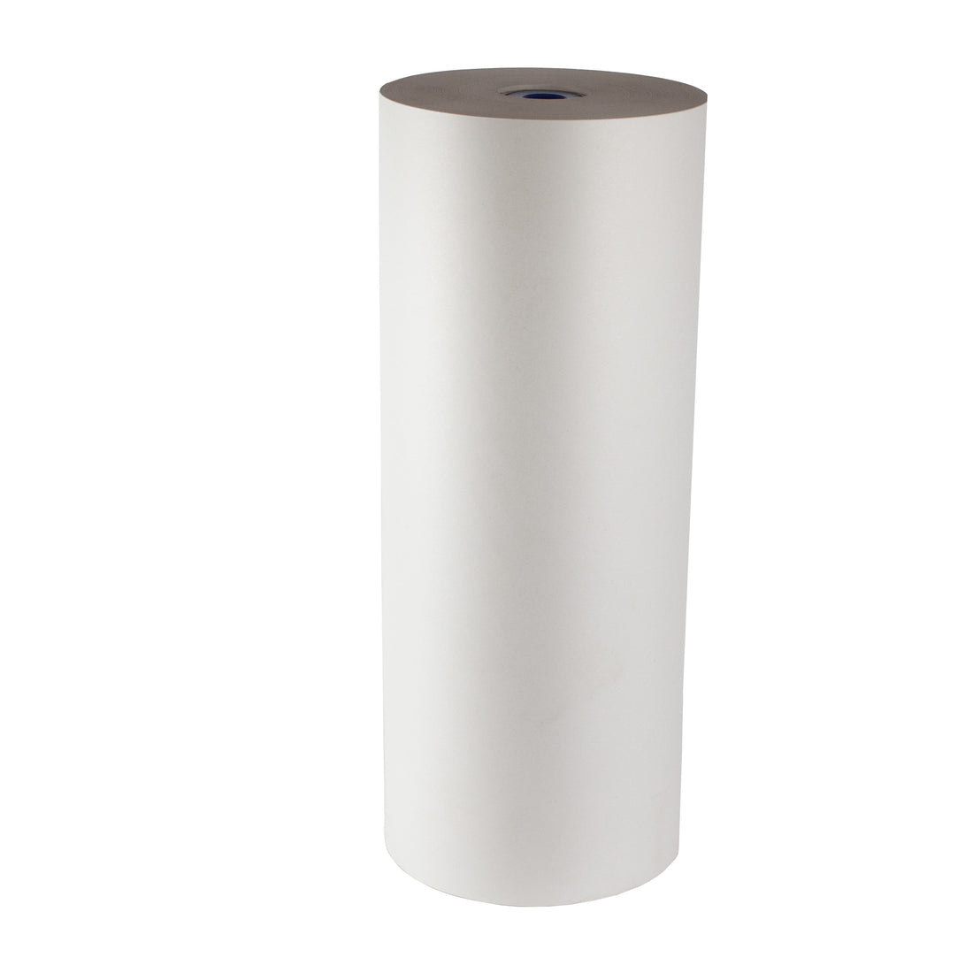 Weiße, unbedruckte Einschlagpapierrolle aus Kraftpapier, 45 cm breit, aufrecht stehend