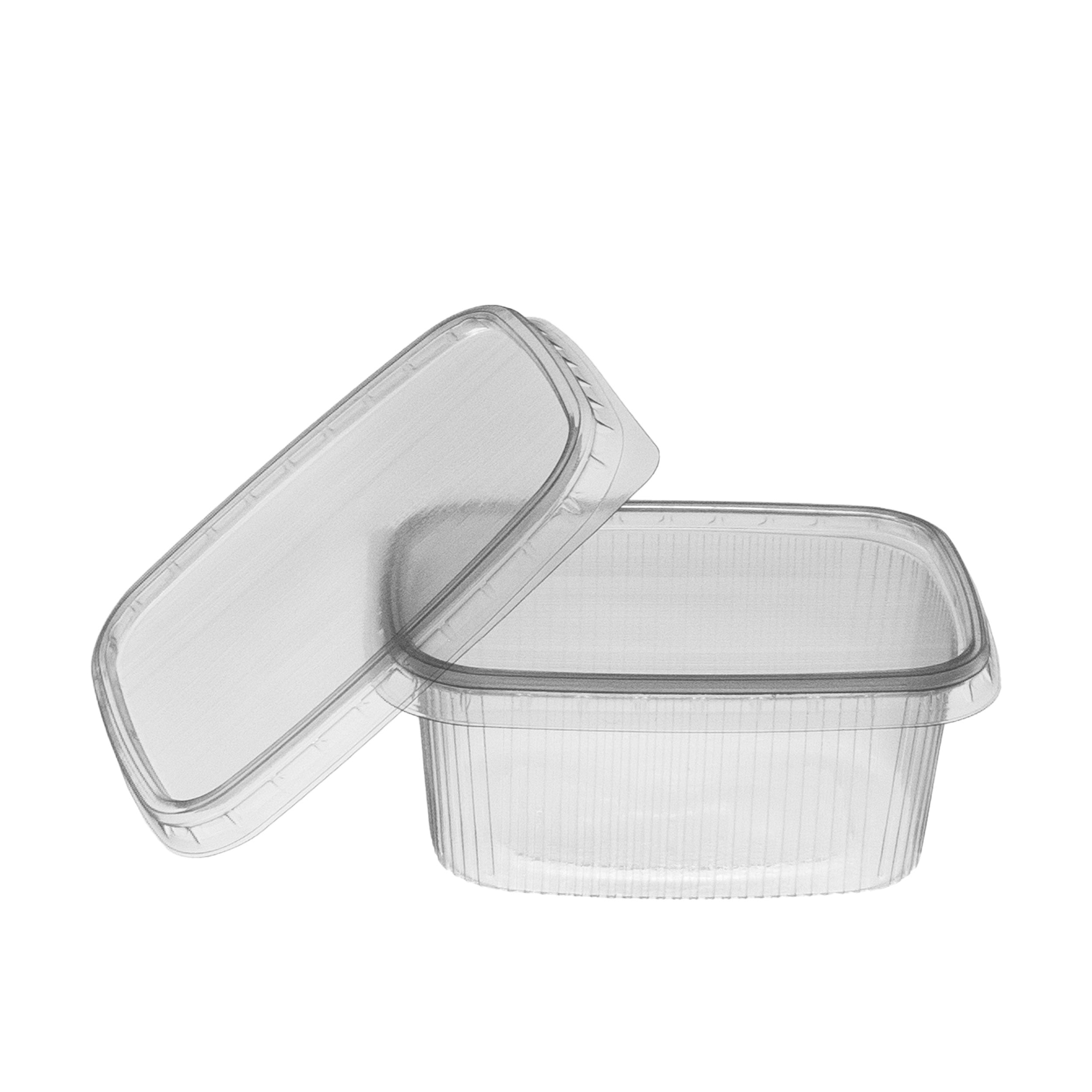 feinkostbecher PP 300 cc. 108x81x60 mm eckig Kombi-Verpackung inklusive passende Deckel