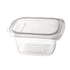 feinkostbecher PP 375 cc. 127x105x61 mm Rechteckig mit anhängendem Deckel