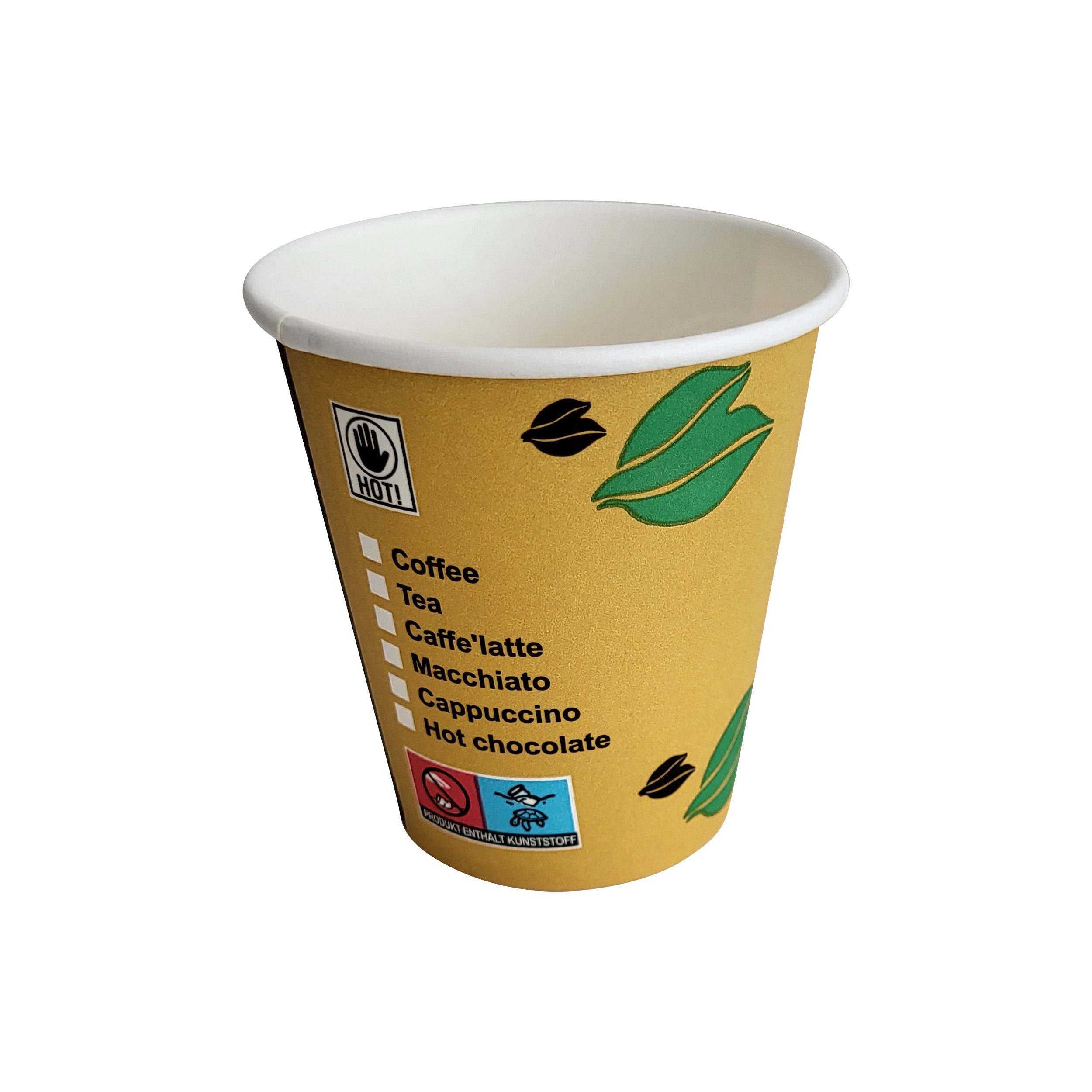 Kaffeebecher 7oz/175ml Ø6cm &quot; Coffee To Go Becher &quot; Pappe mit PE-beschichtet