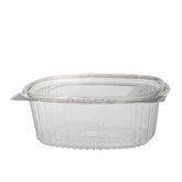 klappschale 250 ml VP 133x105x43 mm RPET Transparent  mit anhängendem Deckel