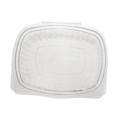 klappschalen oval 250 ml VP 133x105x43 mm RPET Transparent  mit anhängendem Deckel
