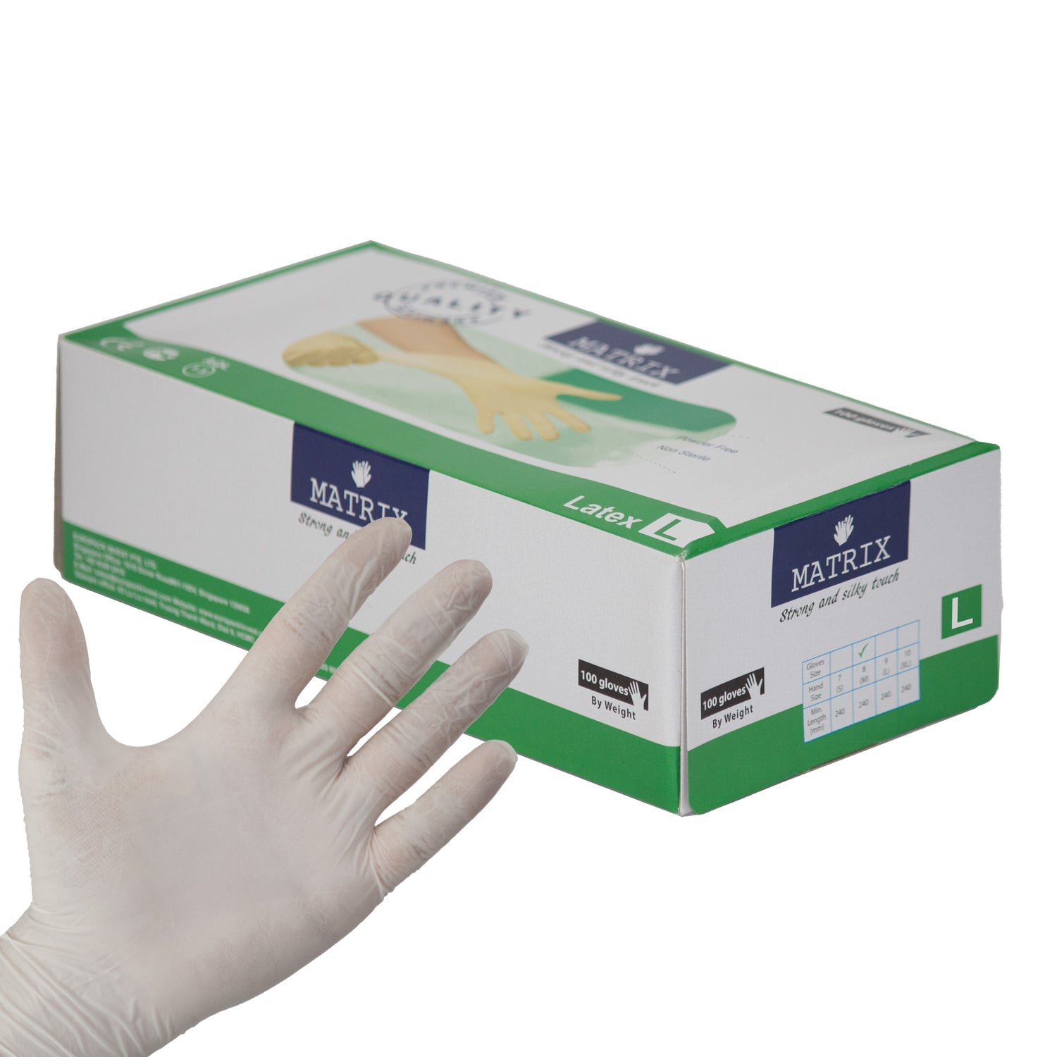 latex handschuhe l puderfrei Latex Einweghandschuhe Größe L weiß Puderfrei