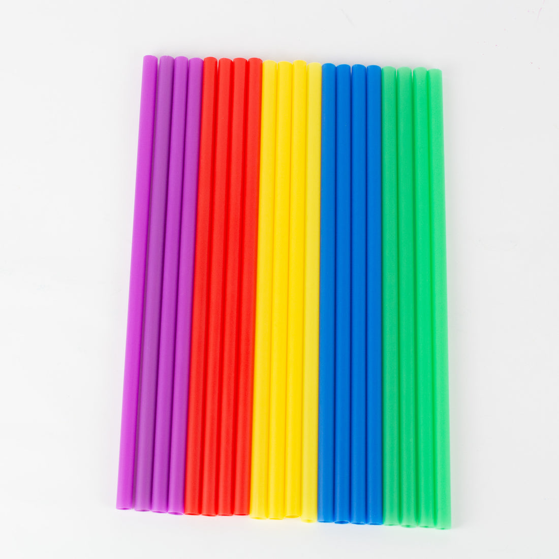 Mehrweg Strohhalme Ø8 mm 240 mm Bunt (Straight) aus PP (100 Stück pro Paket)