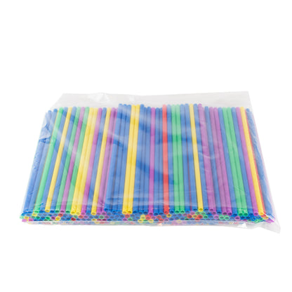 Mehrweg Strohhalme Ø8 mm 240 mm Bunt (Straight) aus PP (100 Stück pro Paket)