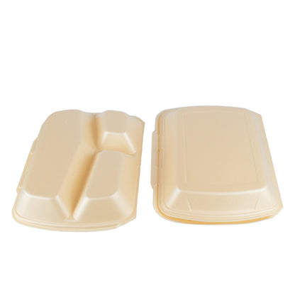 menübox IP4 3-geteilt 245x210x72 mm Champagner