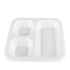 menüschale 603 3-geteilt 262×247×40 mm weiss laminiert 1150 ml