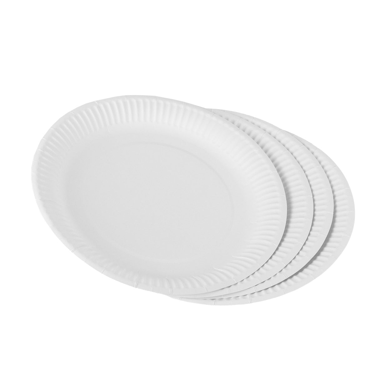 Pappteller rund Ø26cm 2cmtief weiß ohne Beschichtung