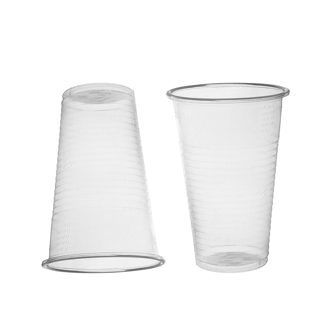 plastikbecher 500ml Ø9cm Plastikbecher mit Eichstrich bei 0,5L transparent PP