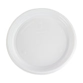 plastikteller Ungeteilt Menüteller Ø22 cm PP weiß Rund Spülmaschinenbeständig