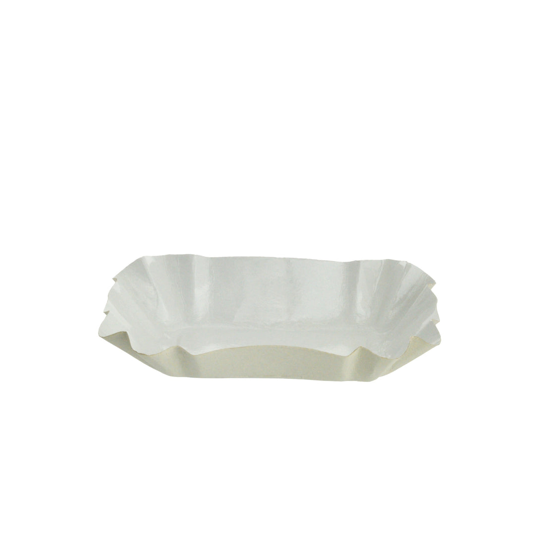 pommes schale KU51 ca 9x14x3 cm laminiert weiß ohne Beschichtung