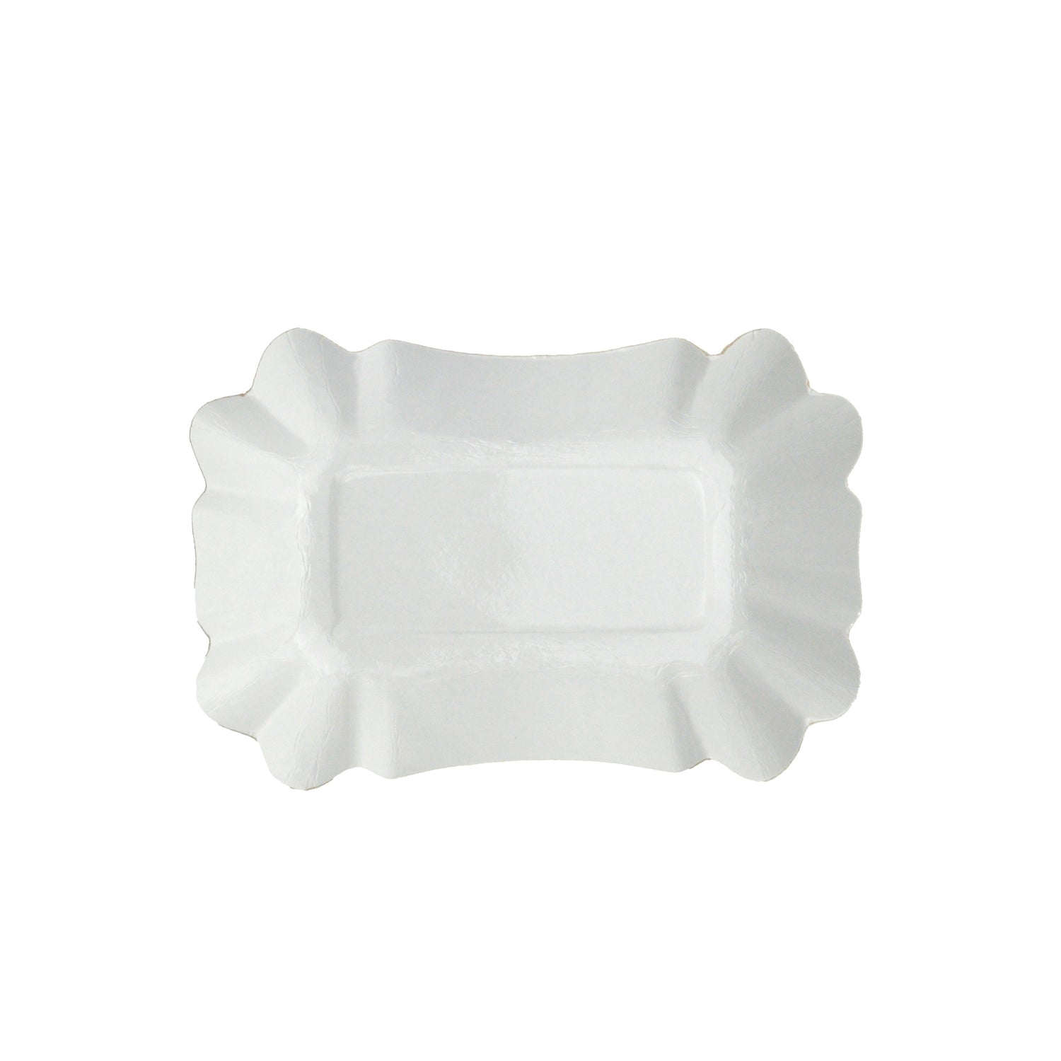 pommes schalen KU51 ca 9x14x3 cm laminiert weiß ohne Beschichtung