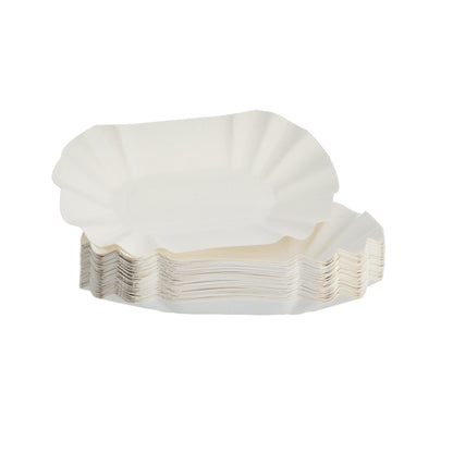 pommesschale KUOB 10,5x17,5x3 cm weiß ohne Beschichtung