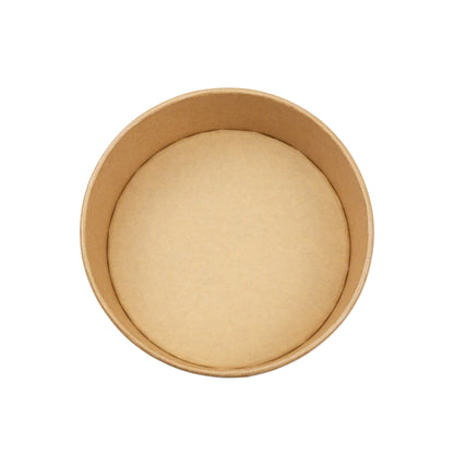 saladbox einweg bio 750 ml Salatbox Kombi 148x129x60 mm mit Deckel Kraft Braun Rund