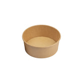 salat schale bio einweg 750 ml Salatbox Kombi 148x129x60 mm mit Deckel Kraft Braun Rund