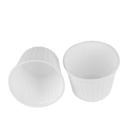 thermo suppenschalen einweg 350ml 115x60 mm PP Weiß rund mit Deckel
