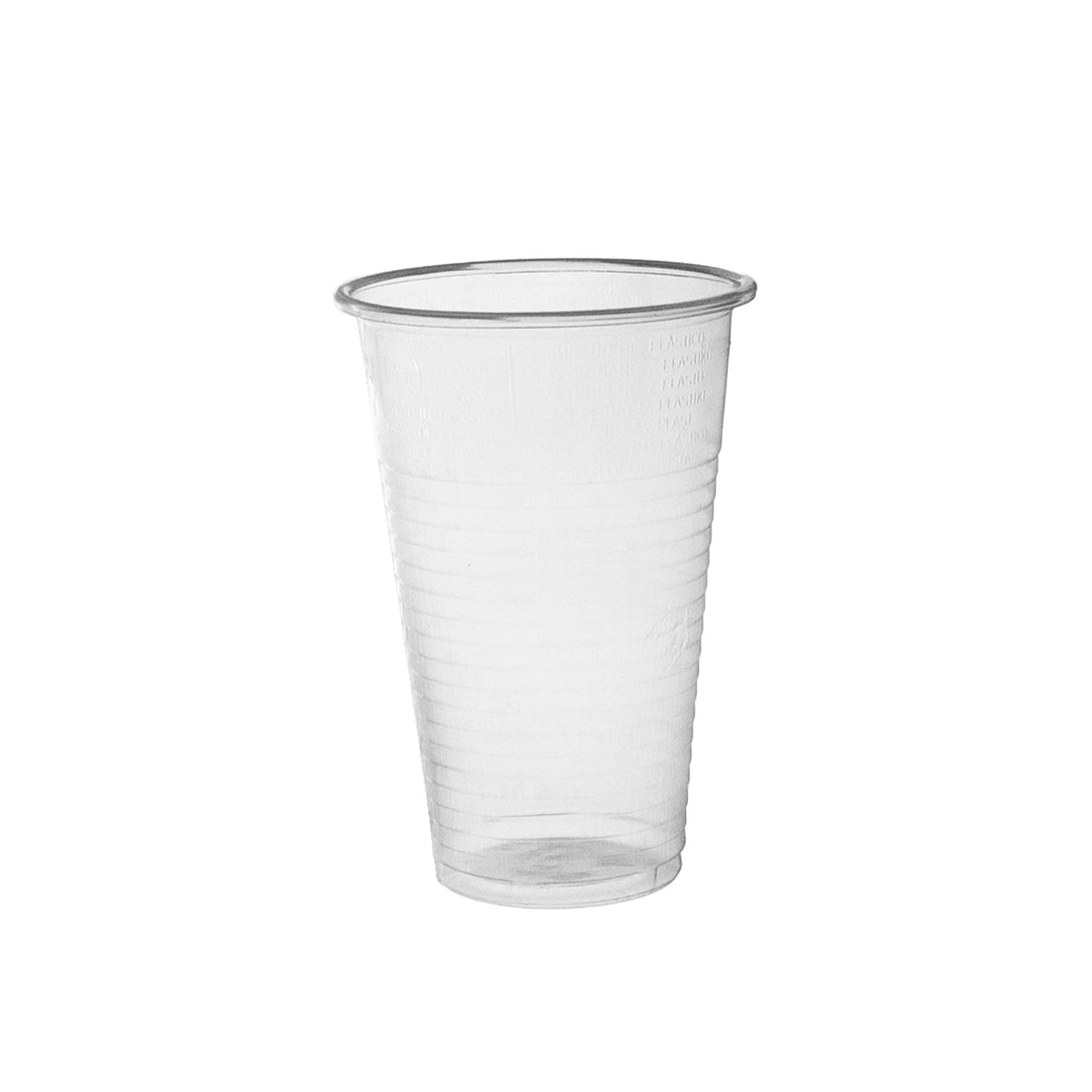 trinkbecher 400ml Ø9cm Plastikbecher mit Eichstrich bei 0,4L transparent PP